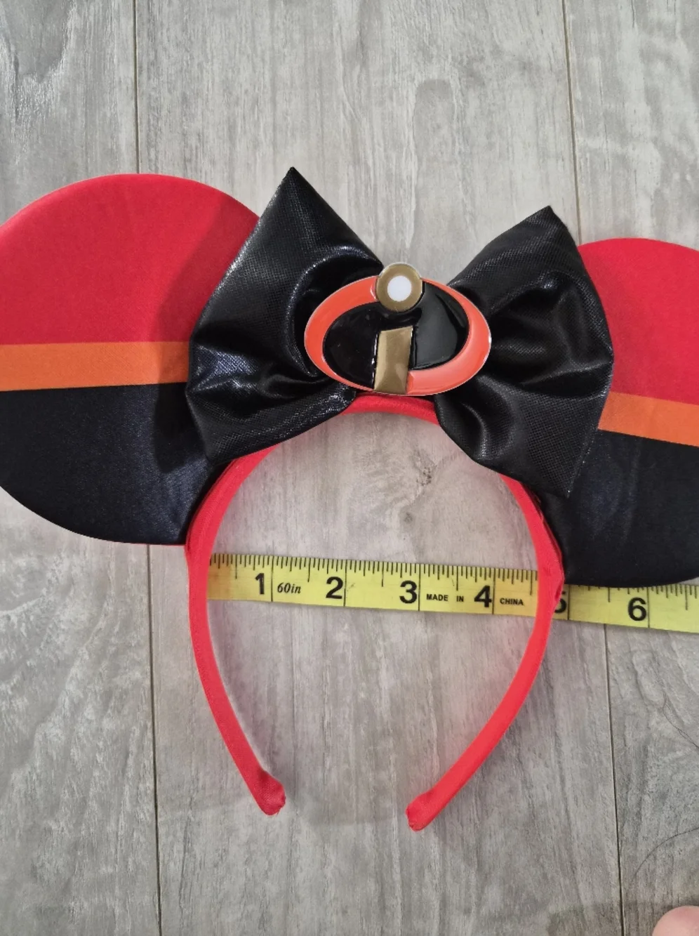 Incredibles Disney Ears Red and Black Superhero Mouse Ear Headband - Picture 5 of 6